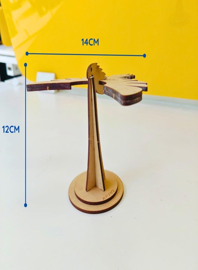 Ansoz DIY Wooden Balancing Eagle Model Kit with Stand, MDF Cutout Construction - Image 2
